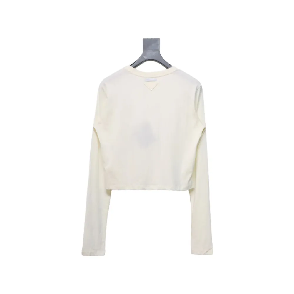  Prada 24ss classic logo print long-sleeve t-shirt 1901