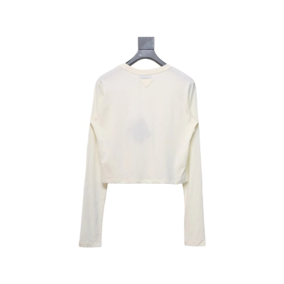  Prada 24ss classic logo print long-sleeve t-shirt 1901 02