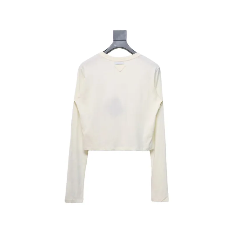  Prada 24ss classic logo print long-sleeve t-shirt 1901