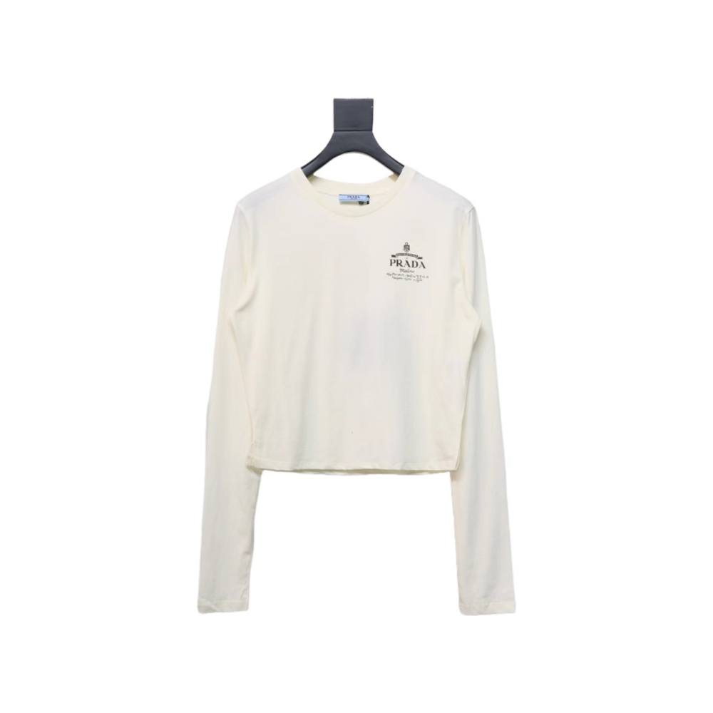 Prada 24ss classic logo print long-sleeve t-shirt 1901