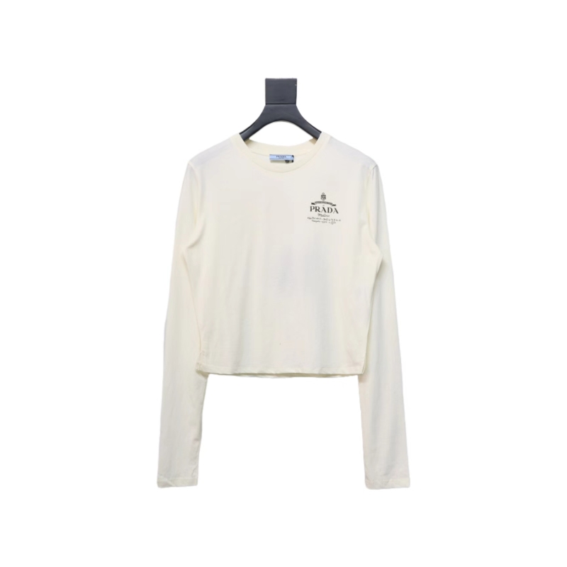 Prada 24ss classic logo print long-sleeve t-shirt 1901