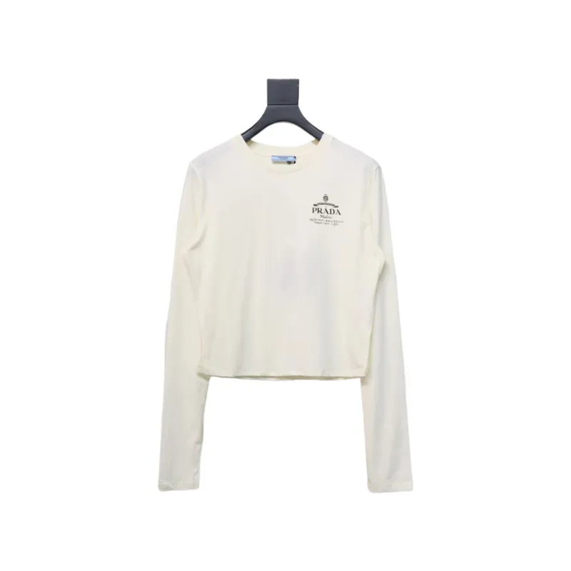  Prada 24ss classic logo print long-sleeve t-shirt 1901