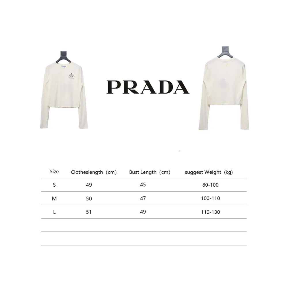 Prada 24ss classic logo print long-sleeve t-shirt 1901