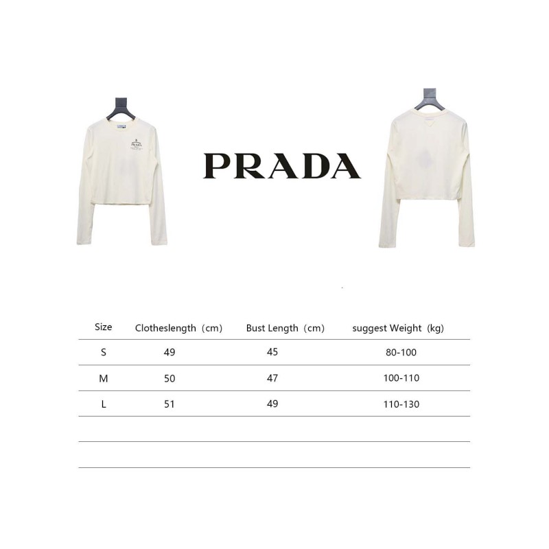 Prada 24ss classic logo print long-sleeve t-shirt 1901