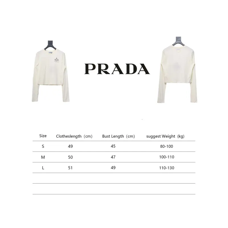  Prada 24ss classic logo print long-sleeve t-shirt 1901