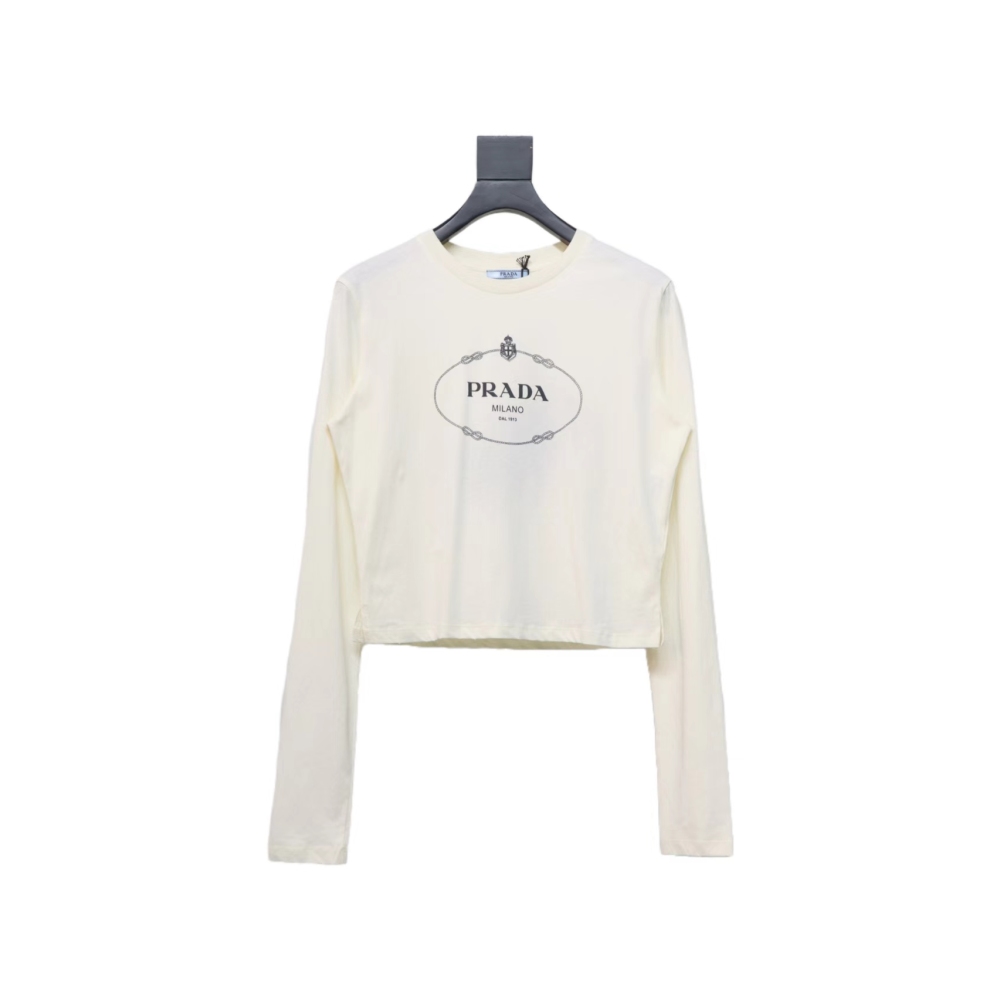 Prada 24ss Classic logo print long-sleeve T-shirt 1902