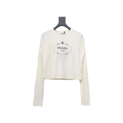 Prada 24ss Classic logo print long-sleeve T-shirt 1902 01