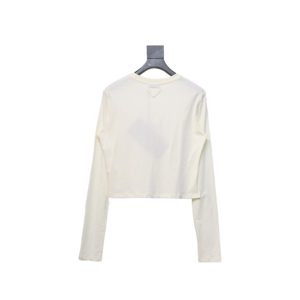 Prada 24ss Classic logo print long-sleeve T-shirt 1902