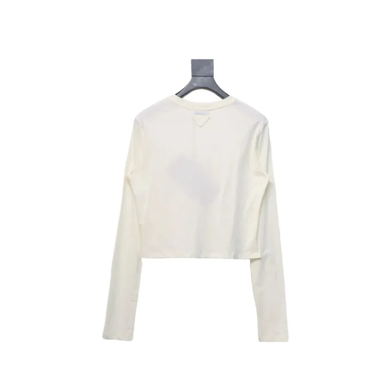  Prada 24ss Classic logo print long-sleeve T-shirt 1902