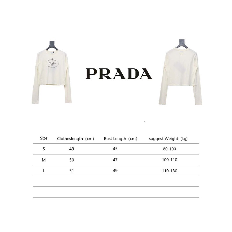 Prada 24ss Classic logo print long-sleeve T-shirt 1902