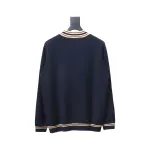 Prada 24ss contrast color knitted crew neck sweater