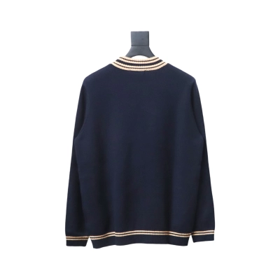 Prada 24ss contrast color knitted crew neck sweater 02