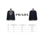 Prada 24ss contrast color knitted crew neck sweater