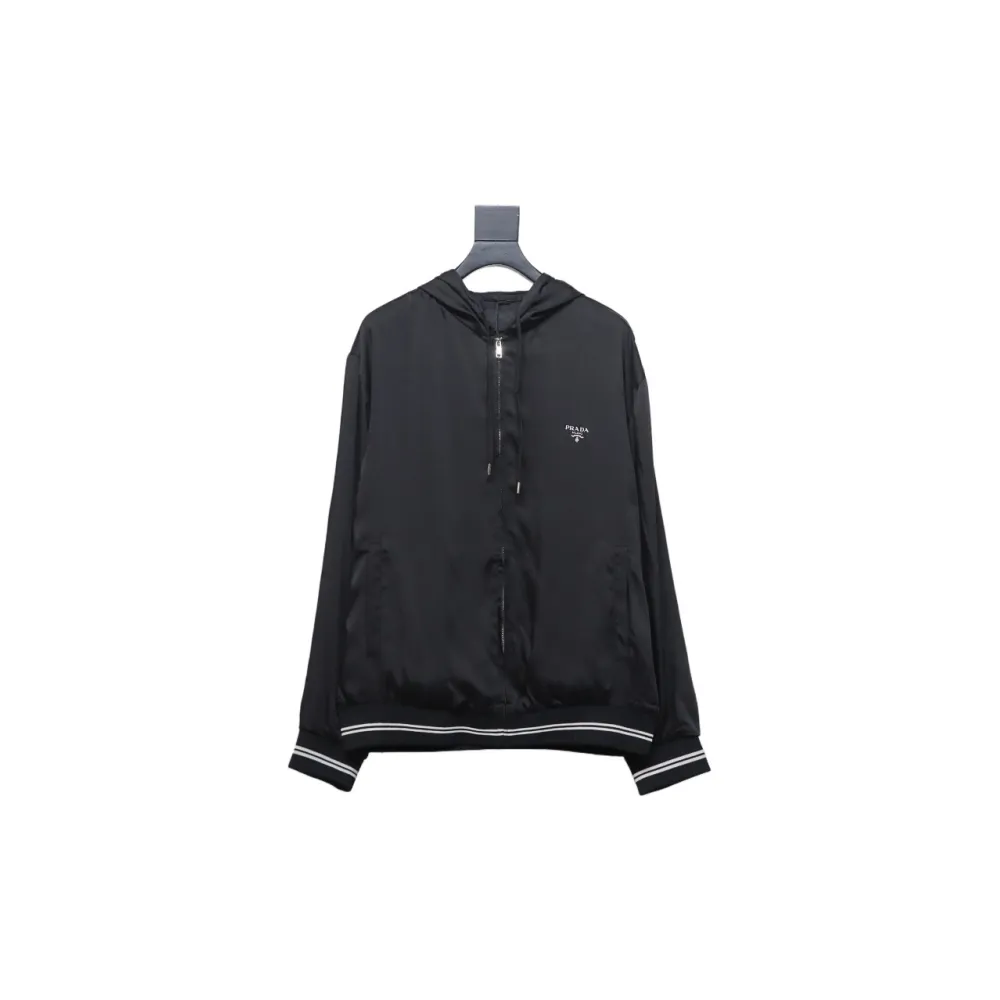 Prada 24SS hooded jacket with silk webbing hem 1901