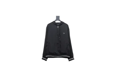 Prada 24SS hooded jacket with silk webbing hem 1901 01