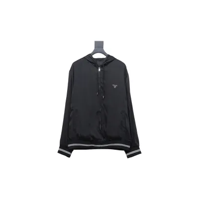Prada 24SS hooded jacket with silk webbing hem 1901 01