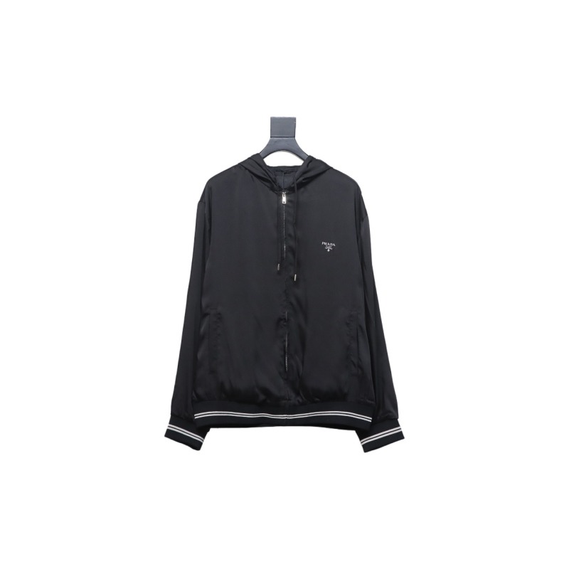  Prada 24SS hooded jacket with silk webbing hem 1901