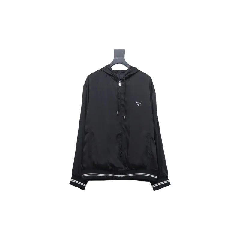 Prada 24SS hooded jacket with silk webbing hem 1901