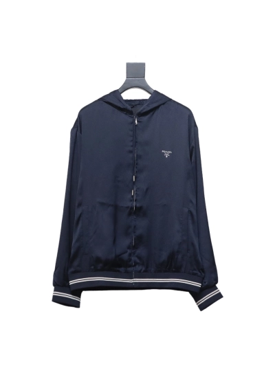 Prada 24SS hooded jacket with silk webbing hem 1902 01