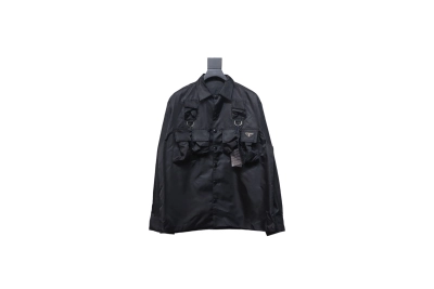 Prada 24SS nylon work jacket with multiple pockets 1902 01