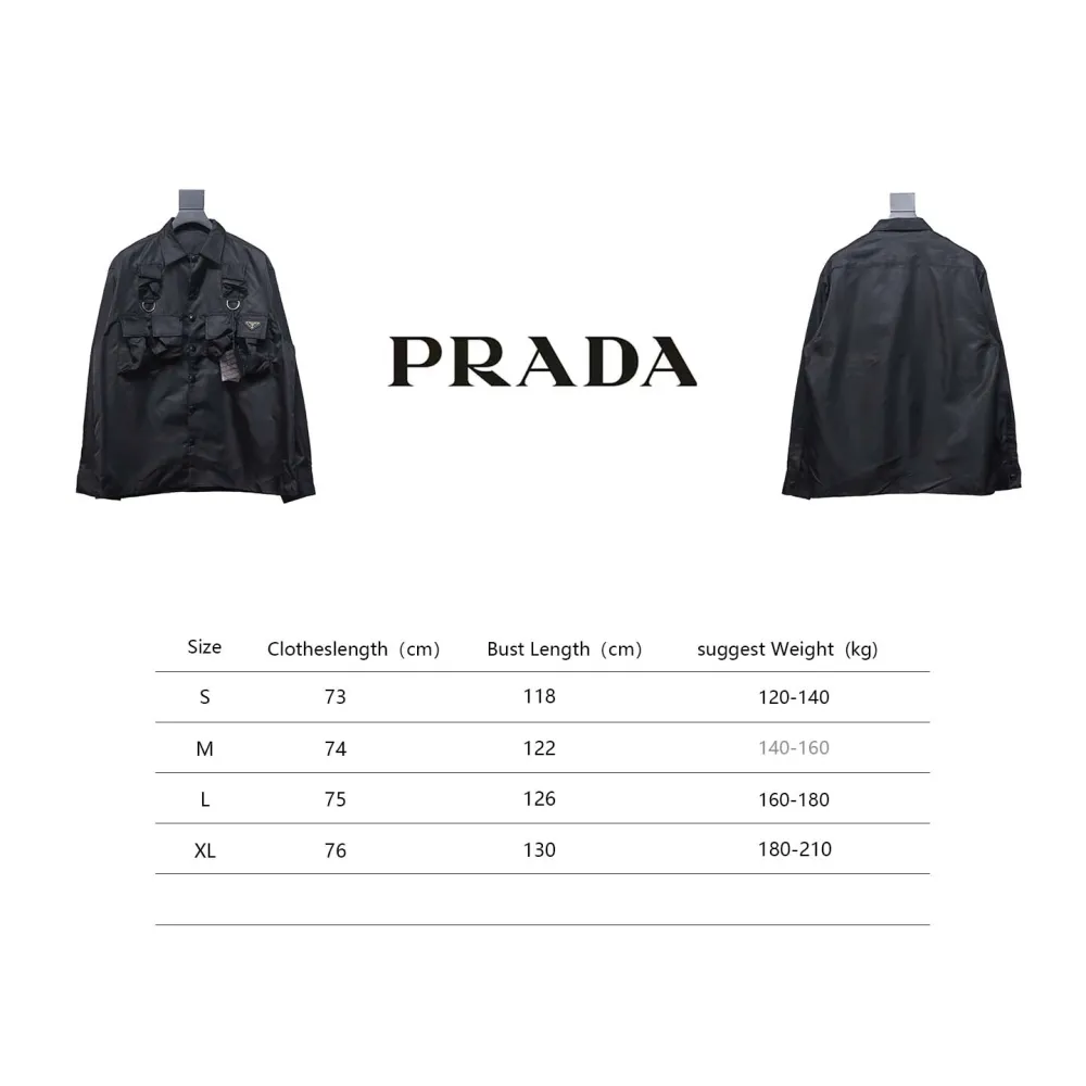 Prada 24SS nylon work jacket with multiple pockets 1902