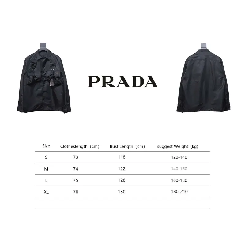 Prada 24SS nylon work jacket with multiple pockets 1902