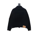 Prada corduroy jacket with triangle logo on hem