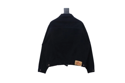 Prada corduroy jacket with triangle logo on hem 02