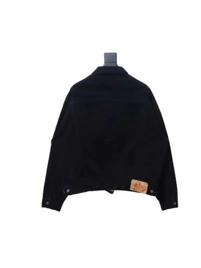 Prada corduroy jacket with triangle logo on hem 02