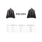  Prada distressed leather jacket with triangle logo on back