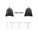  Prada distressed leather jacket with triangle logo on back