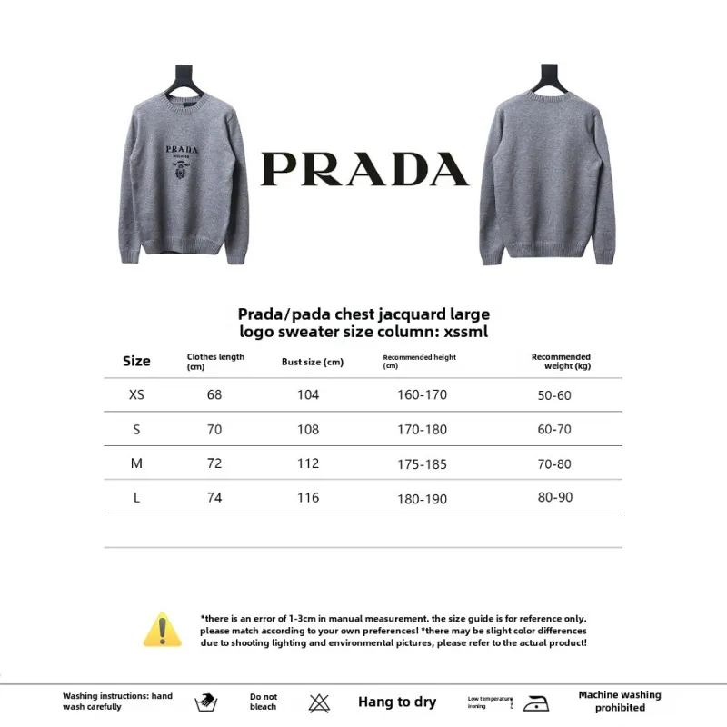 Prada floral logo sweater with large chest logo 1901