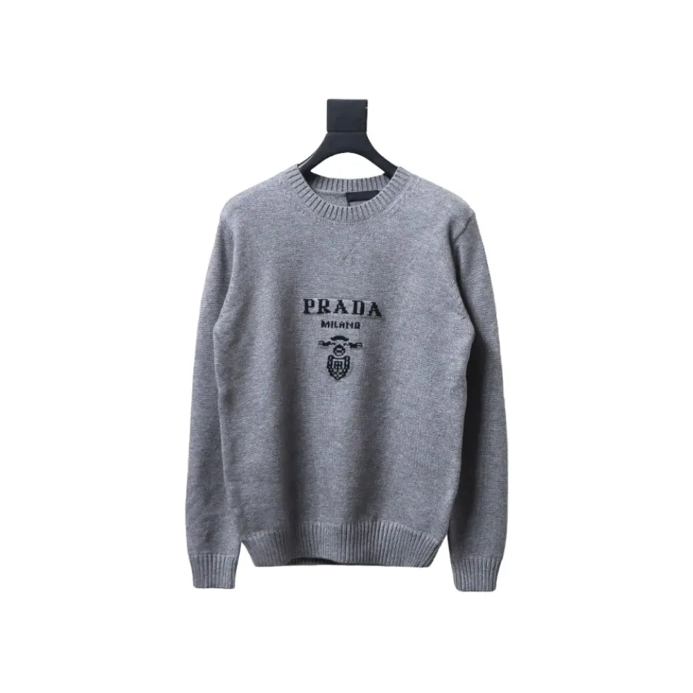 Prada floral logo sweater with large chest logo 1901