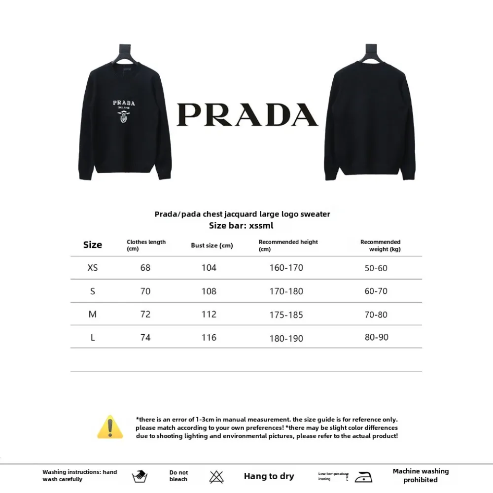 Prada floral logo sweater with large chest logo 1902