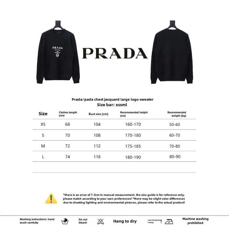  Prada floral logo sweater with large chest logo 1902