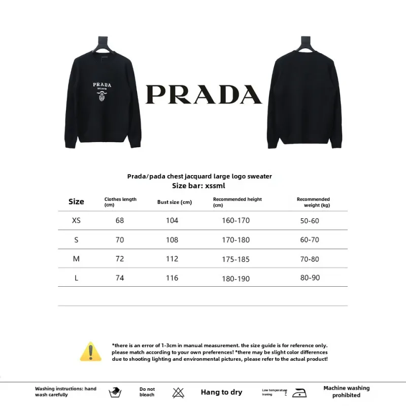 Prada floral logo sweater with large chest logo 1902