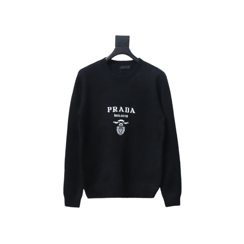  Prada floral logo sweater with large chest logo 1902
