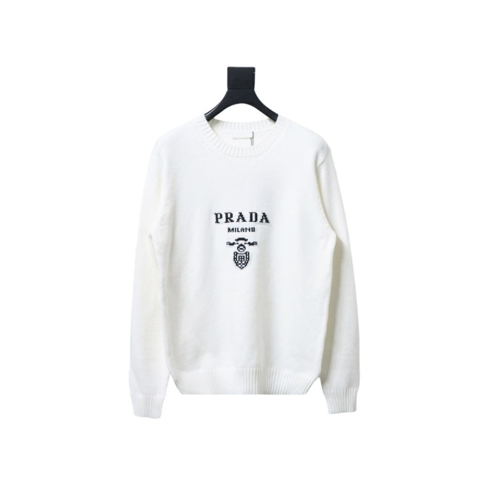  Prada floral logo sweater with large chest logo 1903