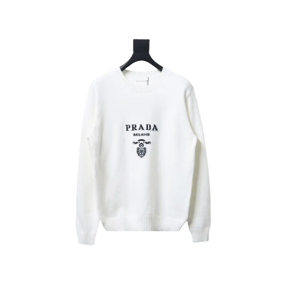 Prada floral logo sweater with large chest logo 1903
