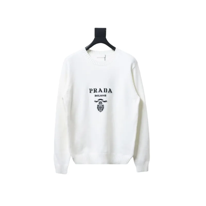 Prada floral logo sweater with large chest logo 1903