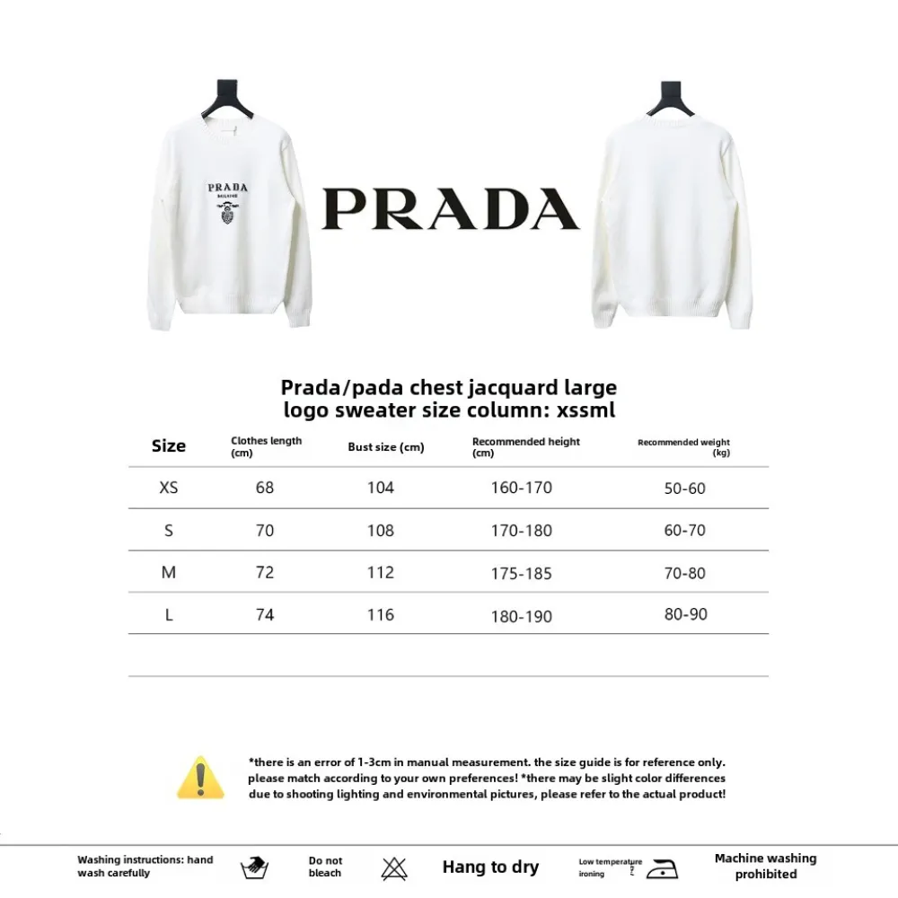 Prada floral logo sweater with large chest logo 1903