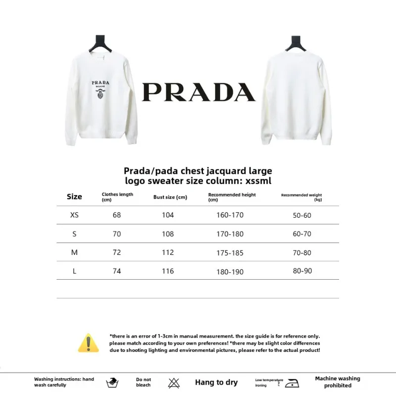 Prada floral logo sweater with large chest logo 1903