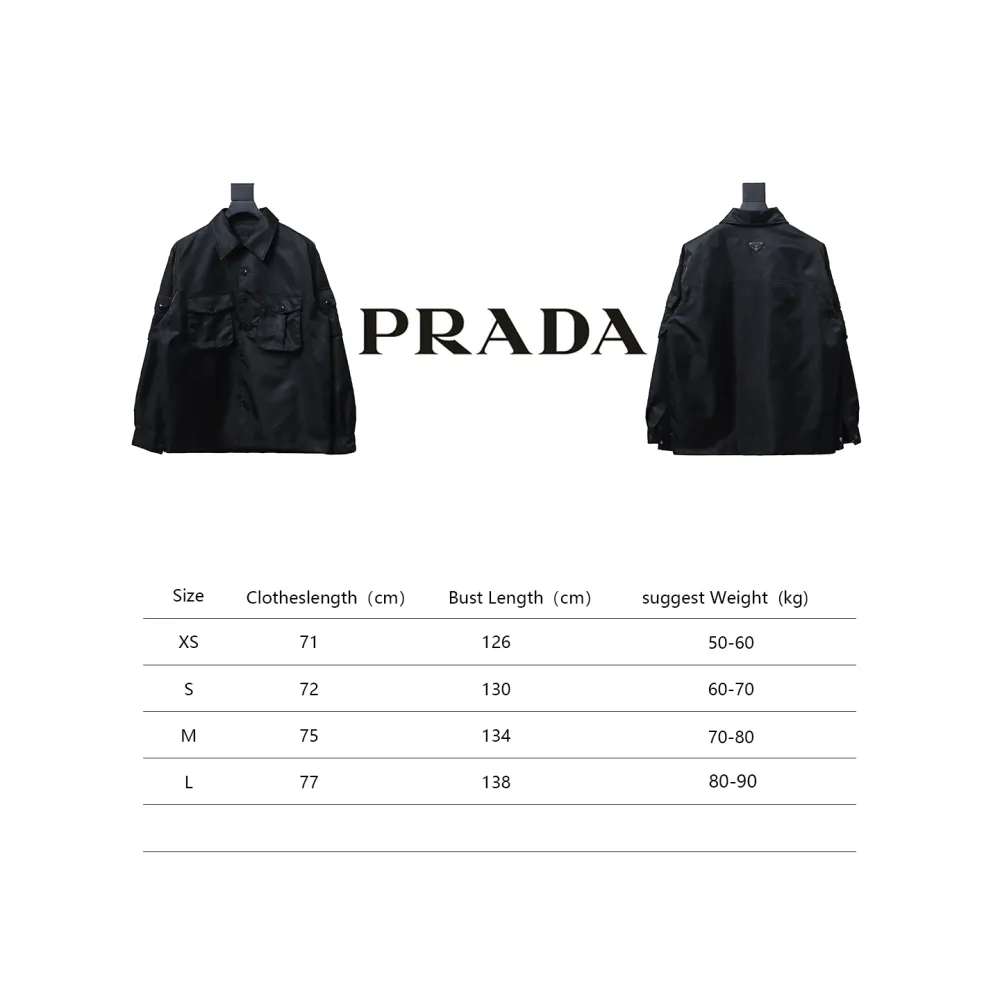  Prada multi-pocket shirt functional jacket