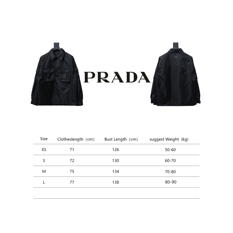  Prada multi-pocket shirt functional jacket