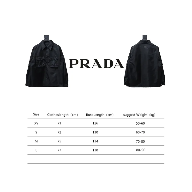  Prada multi-pocket shirt functional jacket