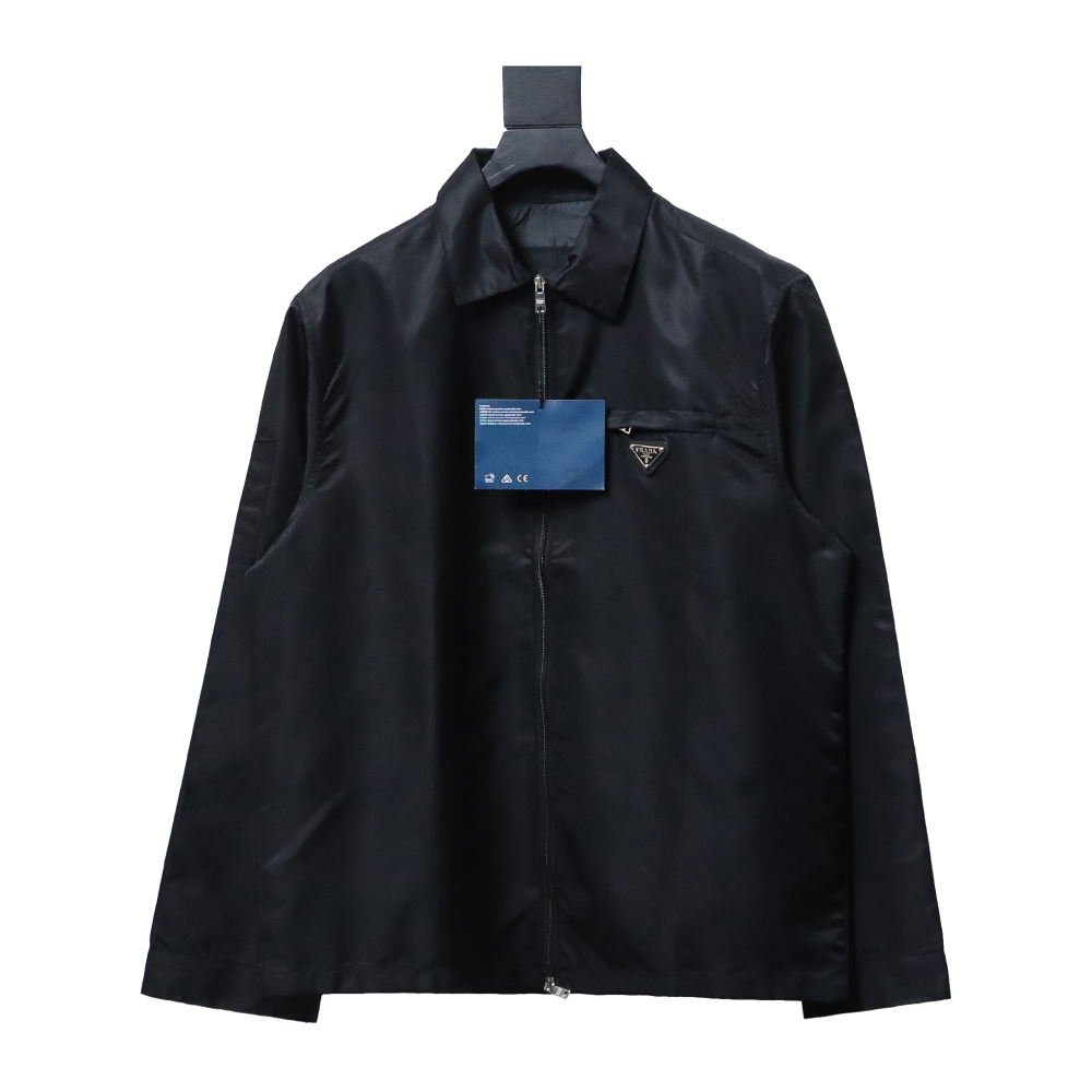  Prada recycled nylon gabardine shirt functional jacket