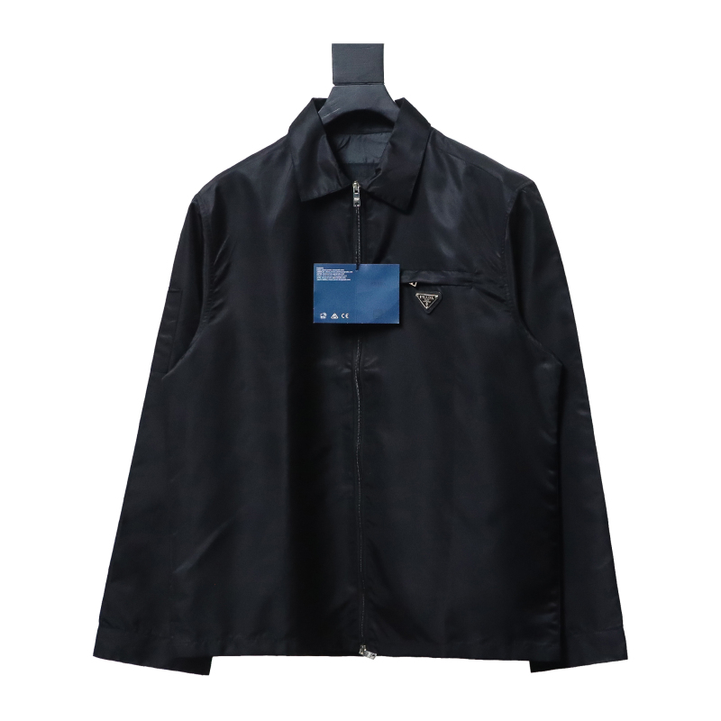  Prada recycled nylon gabardine shirt functional jacket