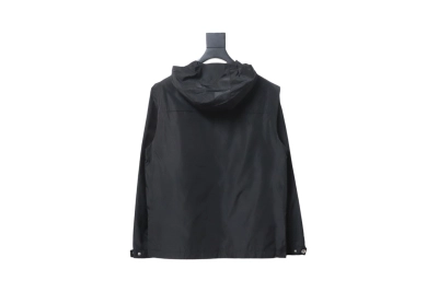 Prada side red trim detachable hooded jacket 1901 02