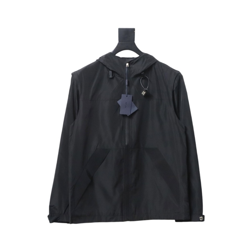  Prada side red trim detachable hooded jacket 1901