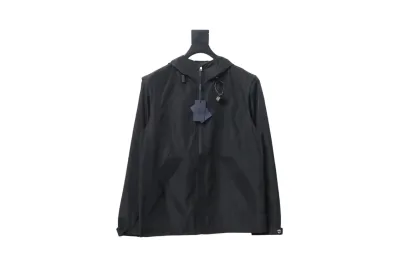 Prada side red trim detachable hooded jacket 1901 01